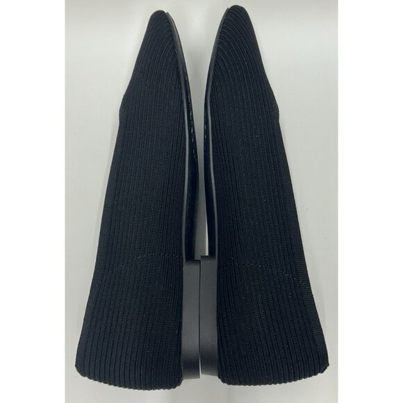 Vivaia Margot 2.0 Square Toe V-Cut Flats Black Washable Shoes NWOB 9-9.5 EU 40 - Picture 5 of 8
